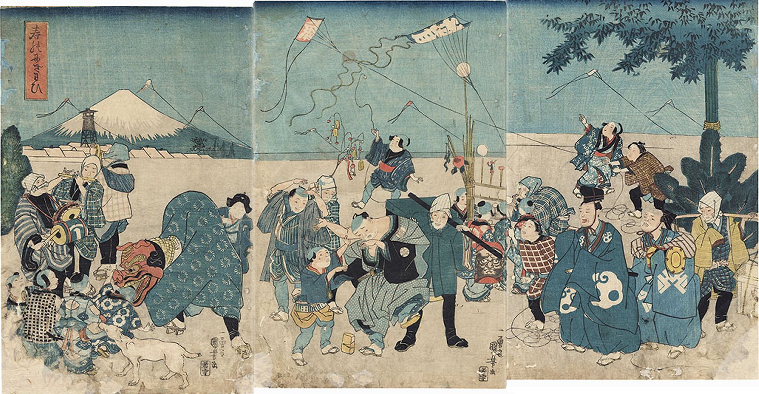 KUNIYOSHI, Springtime Hustle and Bustle